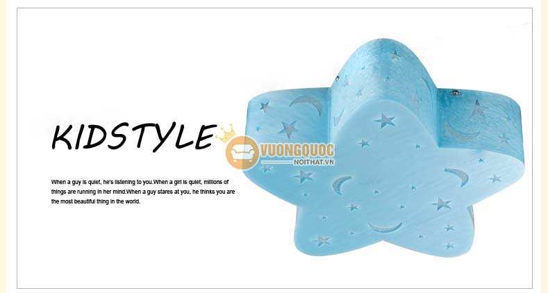 Đèn ốp trần trẻ em ngôi sao xanh uhs101-16